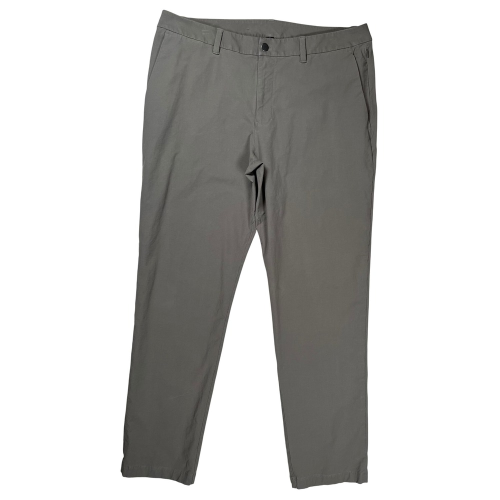Lululemon ABC Classic Fit Pants Men 38 Oil Grey LM5AX8S Stretch Tapered Casual